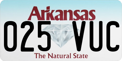 AR license plate 025VUC