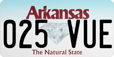 AR license plate 025VUE