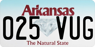 AR license plate 025VUG