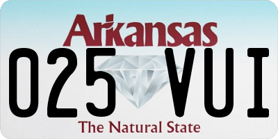 AR license plate 025VUI