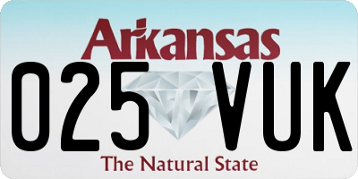 AR license plate 025VUK