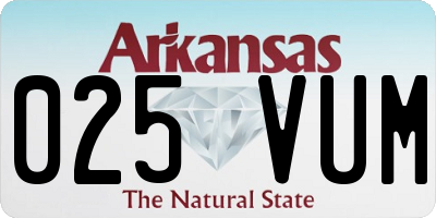 AR license plate 025VUM
