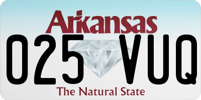 AR license plate 025VUQ
