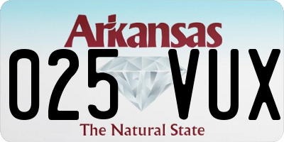 AR license plate 025VUX