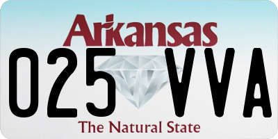 AR license plate 025VVA