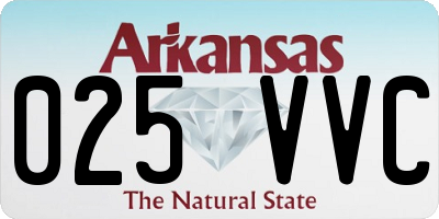 AR license plate 025VVC