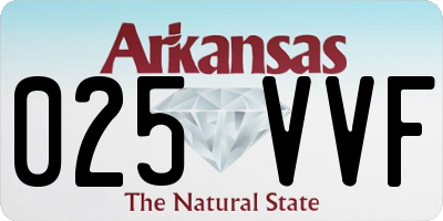 AR license plate 025VVF