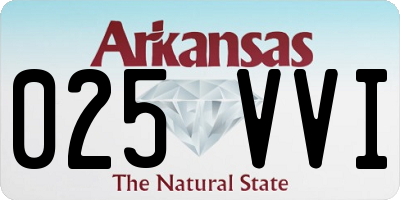 AR license plate 025VVI