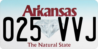 AR license plate 025VVJ