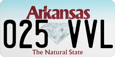 AR license plate 025VVL