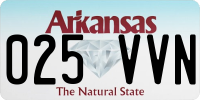AR license plate 025VVN
