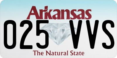 AR license plate 025VVS