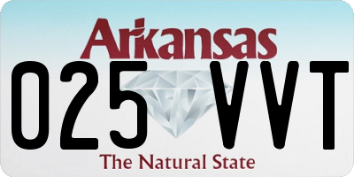 AR license plate 025VVT