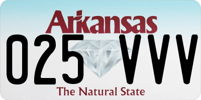 AR license plate 025VVV