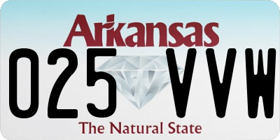 AR license plate 025VVW