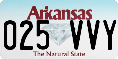 AR license plate 025VVY