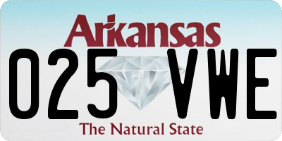 AR license plate 025VWE