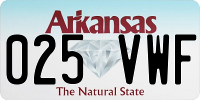 AR license plate 025VWF