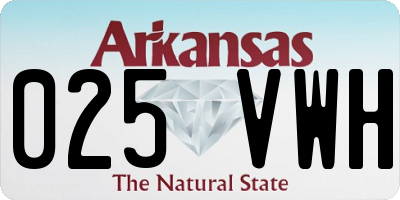 AR license plate 025VWH