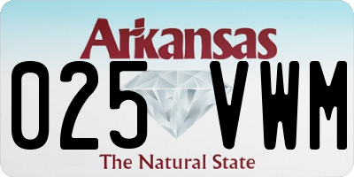 AR license plate 025VWM