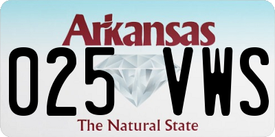 AR license plate 025VWS