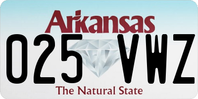 AR license plate 025VWZ
