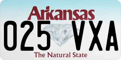AR license plate 025VXA