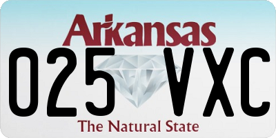 AR license plate 025VXC