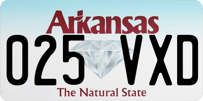 AR license plate 025VXD