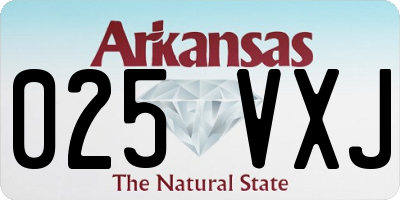 AR license plate 025VXJ