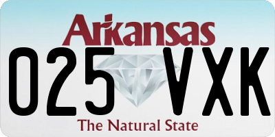 AR license plate 025VXK