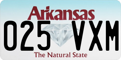 AR license plate 025VXM