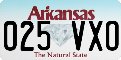 AR license plate 025VXO