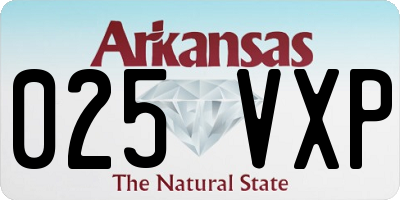AR license plate 025VXP