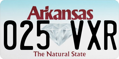 AR license plate 025VXR