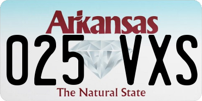 AR license plate 025VXS