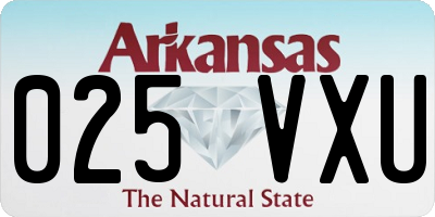 AR license plate 025VXU