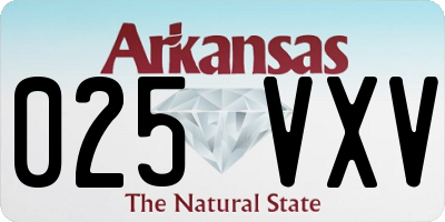 AR license plate 025VXV