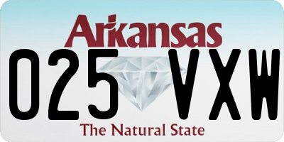 AR license plate 025VXW