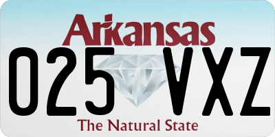 AR license plate 025VXZ