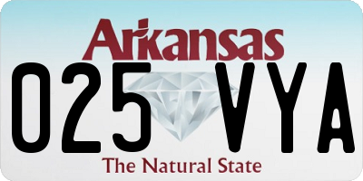 AR license plate 025VYA