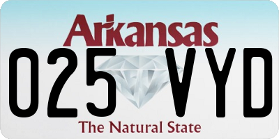 AR license plate 025VYD