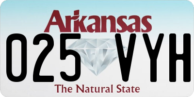 AR license plate 025VYH