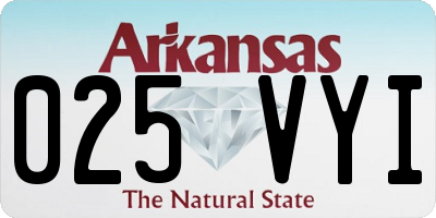 AR license plate 025VYI