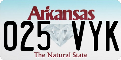 AR license plate 025VYK