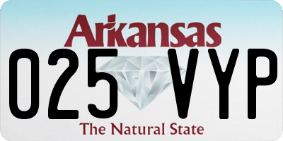 AR license plate 025VYP
