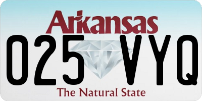 AR license plate 025VYQ