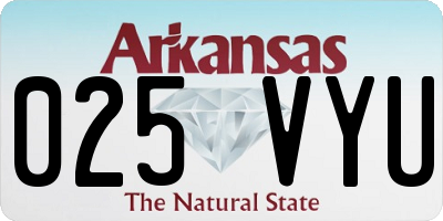 AR license plate 025VYU