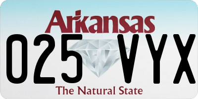 AR license plate 025VYX