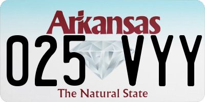 AR license plate 025VYY